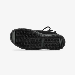 Bottines à lacet en croûte de cuir