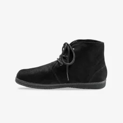 Bottines à lacet en croûte de cuir