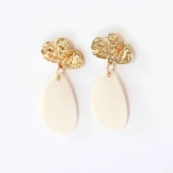 Boucles d'oreilles "trèfle" et pétale