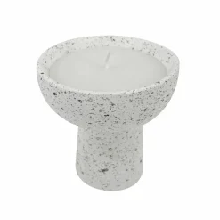 Bougie forme coupelle aspect pierre naturelle