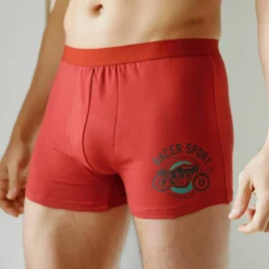 Boxer coton impression placé - lot de 2