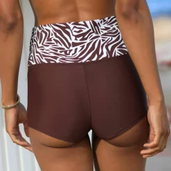 Boxer de bain modulable imprimé zèbre