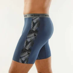 Boxer long imprimé côté coupe short - lot de 2