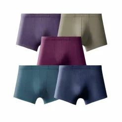 Boxer uni ceinture élastiquée recouverte - lot de 5