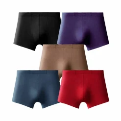 Boxer uni ceinture élastiquée recouverte - lot de 5