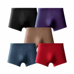 Boxer uni ceinture élastiquée recouverte - lot de 5