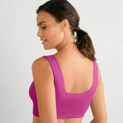Brassière confort coton stretch doublé sans armatures - lot de 2