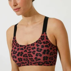Brassière de sport microfibre imprimé 