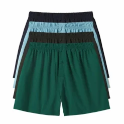 Caleçon flottant ouvert uni - lot de 4