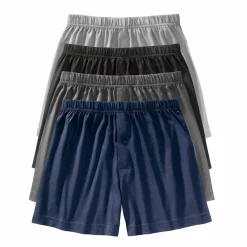 Caleçon flottant ouvert uni - lot de 4