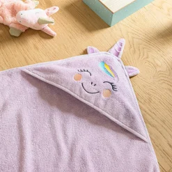 Cape de bain bébé déguisement licorne