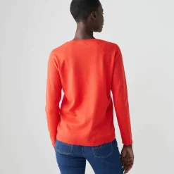 Cardigan boutonné col rond uni, toucher doux