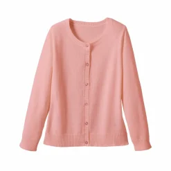 Cardigan boutonné, coton mélangé