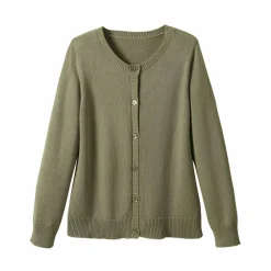 Cardigan boutonné, coton mélangé