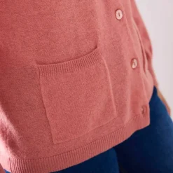 Cardigan boutonné, laine d'agneau