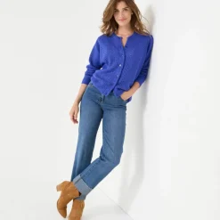 Cardigan boutonné maille fantaisie, toucher doux