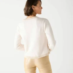 Cardigan boutons dorés, détails brillants