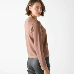 Cardigan boutons dorés, détails brillants