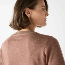 Cardigan boutons dorés, détails brillants