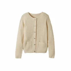 Cardigan uni maille fantaisie