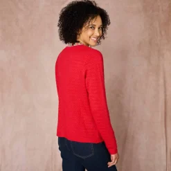 Cardigan uni maille fantaisie