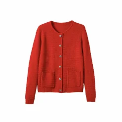 Cardigan uni maille fantaisie
