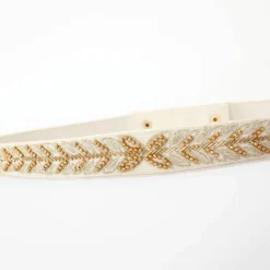 Ceinture réglable à perles fantaisie