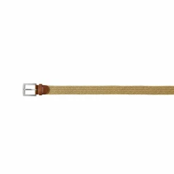 Ceinture tressée extensible finitions cuir