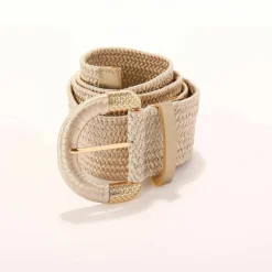 Ceinture tressée élastiquée teinte dorée