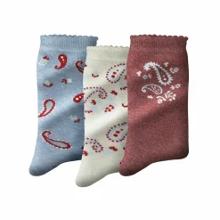 Chaussettes fantaisie à motifs cachemire - lot de 3