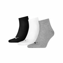 Chaussettes Quarter - lot de 3 paires gris, blanc, noir