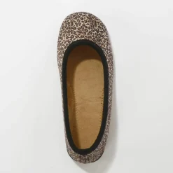 Chaussons ballerines imprimé léopard
