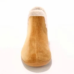 Chaussons bottillons en velours - intérieur fourré toucher peluche