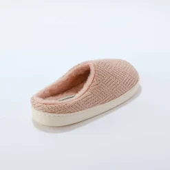 Chaussons forme mule fourrés