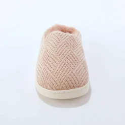 Chaussons forme mule fourrés