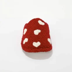 Chaussons forme mules imprimé coeur