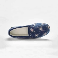 Chaussons fourrés brodés