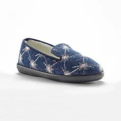 Chaussons fourrés brodés