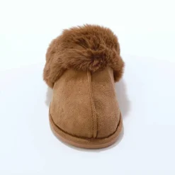 Chaussons mules col fourré