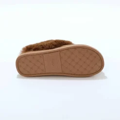 Chaussons mules col fourré