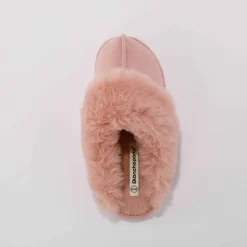 Chaussons mules col fourré