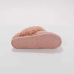Chaussons mules col fourré