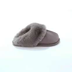 Chaussons mules col fourré