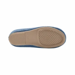 Chaussons mules fleur appliquée - largeur confort
