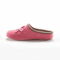 Chaussons mules fleur appliquée - largeur confort