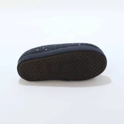 Chaussons mules polaire brodés texte