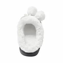 Chaussons mules polaires imprimées pois