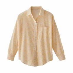 Chemise ample imprimée, coton léger