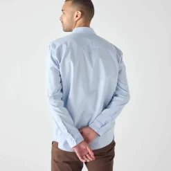 Chemise boutonnée unie Oxford manches longues