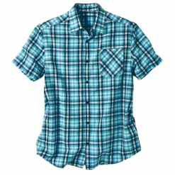 Chemise à carreaux manches courtes polycoton